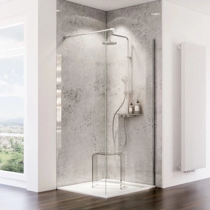 Schulte ExpressPlus Duschrückwand Decodesign Hochglanz 100x255cm Stein Grau-Hell 3 Schulte ExpressPlus Duschrückwand Decodesign Hochglanz 100x255cm Stein Grau-Hell