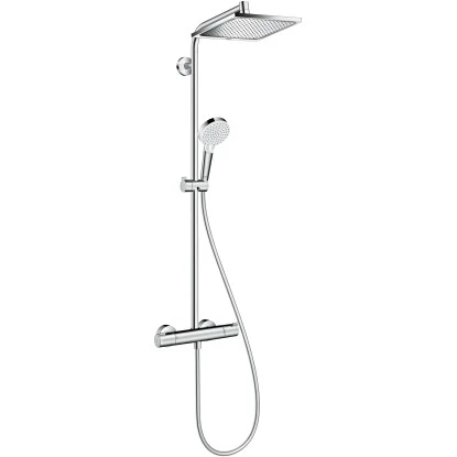 Hansgrohe Duschsystem Crometta E 240 Mm Mit Thermostat Weiß-Chrom 3 Hansgrohe Duschsystem Crometta E 240 Mm Mit Thermostat Weiß-Chrom