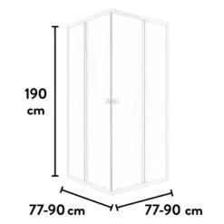 Baliv Duschkabine DUK-90.11E 77 Cm - 90 Cm Weiß -Grohe Verkäufe 2025 250312107713 VM01 190221 L