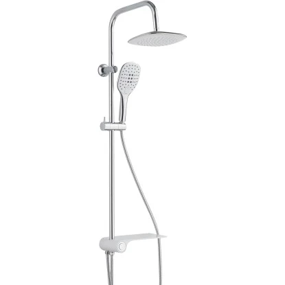 Schütte Überkopf-Brauseset Aquastar Umsteller Seitlich Chrom-Weiß 3 Schütte Überkopf-Brauseset Aquastar Umsteller Seitlich Chrom-Weiß