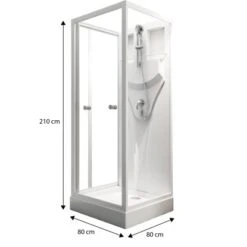 Schulte Komplettduschkabine Juist Mit Schiebetür Weiß 210x80x80 Cm 7 Schulte Komplettduschkabine Juist Mit Schiebetür Weiß 210x80x80 Cm -Grohe Verkäufe 2025 32020 2053 4060991009730 1 1