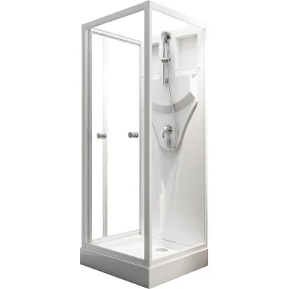 Schulte Komplettduschkabine Juist Mit Schiebetür Weiß 190x80x80 Cm 4 Schulte Komplettduschkabine Juist Mit Schiebetür Weiß 190x80x80 Cm – Bild 2