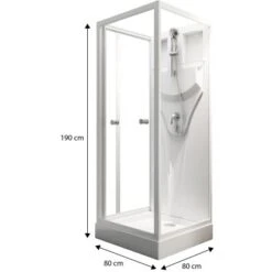 Schulte Komplettduschkabine Juist Mit Schiebetür Weiß 190x80x80 Cm 7 Schulte Komplettduschkabine Juist Mit Schiebetür Weiß 190x80x80 Cm -Grohe Verkäufe 2025 32020 2053 4060991009730 1 4