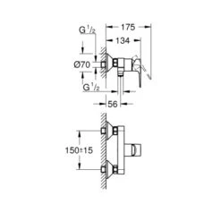 Grohe QuickFix Duscharmatur Start Loop Für Die Wandmontage 11 Grohe QuickFix Duscharmatur Start Loop Für Die Wandmontage -Grohe Verkäufe 2025 4005176555930 23354001 5