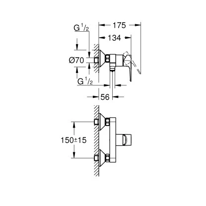Grohe QuickFix Duscharmatur Start Loop Für Die Wandmontage 7 Grohe QuickFix Duscharmatur Start Loop Für Die Wandmontage – Bild 5