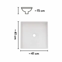 Baliv Aufsatzwaschbecken WBA-7100 41 Cm X 41 Cm 11 Baliv Aufsatzwaschbecken WBA-7100 41 Cm X 41 Cm -Grohe Verkäufe 2025 4007873411557 VM01 170621