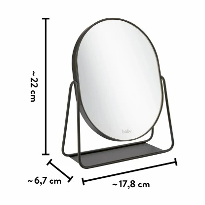 Baliv Moss Green Trend Kosmetikspiegel Metall Schwarz 4 Baliv Moss Green Trend Kosmetikspiegel Metall Schwarz – Bild 2