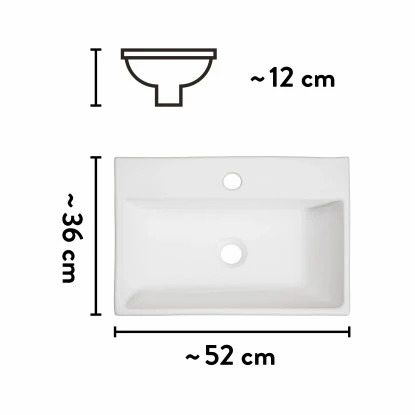 Baliv Aufsatzwaschbecken WBA-7020 Eckig 52 Mm X 36 Cm 14 Baliv Aufsatzwaschbecken WBA-7020 Eckig 52 Mm X 36 Cm – Bild 12