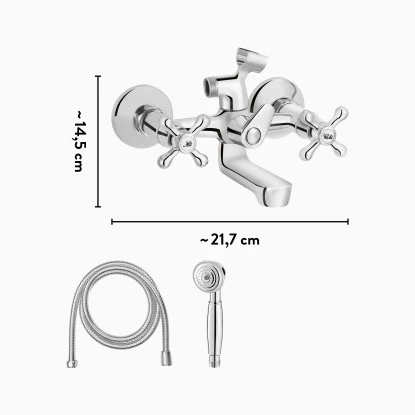 Baliv Wannenarmatur WA-5040 Verchromt 7 Baliv Wannenarmatur WA-5040 Verchromt – Bild 5