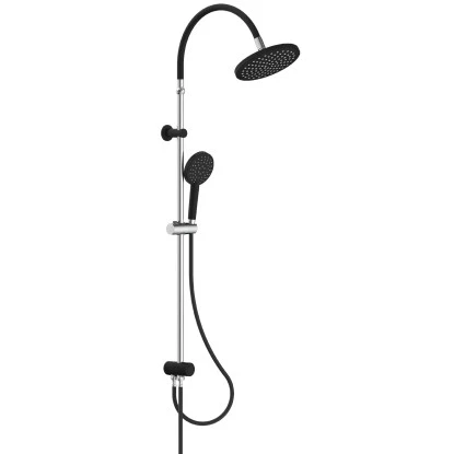 Schütte Überkopfbrause-Set Matao Rain Chrom-Schwarz Matt 3 Schütte Überkopfbrause-Set Matao Rain Chrom-Schwarz Matt