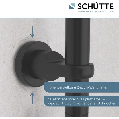 Schütte Duschsystem Mallorca Mit Kopf-und Handbrause Ohne Armatur Schwarz Matt 8 Schütte Duschsystem Mallorca Mit Kopf-und Handbrause Ohne Armatur Schwarz Matt – Bild 6