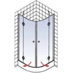 Schulte Runddusche Youngline Chromoptik Depoli Light 192 Cm X 90 Cm X 90 Cm. Rad -Grohe Verkäufe 2025 4037563122555 5