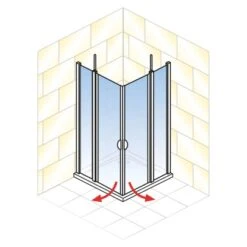 Schulte Sunny Eckeinstieg 4-tlg. Mit Drehtüren 80 X 80 X 180 Cm Weiß -Grohe Verkäufe 2025 4060991013805 5