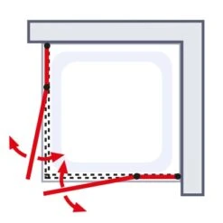 Schulte Sunny Eckeinstieg 4-tlg. Mit Drehtüren 80 X 80 X 180 Cm Weiß -Grohe Verkäufe 2025 4060991013805 6