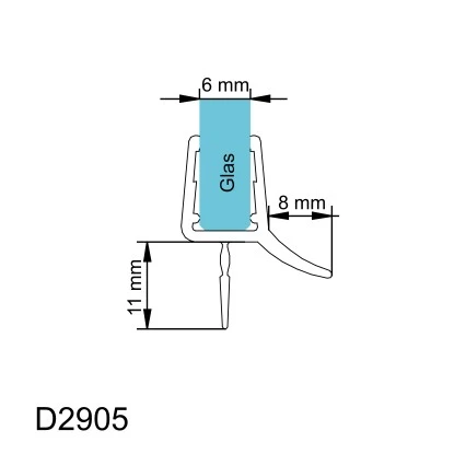 Schulte Wasserabweisprofil Für 6 Mm Glas 3 Schulte Wasserabweisprofil Für 6 Mm Glas – Bild 2