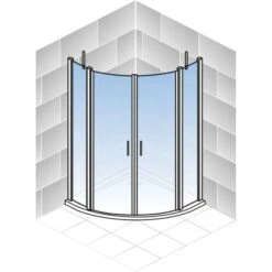 Schulte Runddusche Alexa Style 2.0 Echtglas 4-tlg. Alu-Natur 90 Cm X 90 Cm -Grohe Verkäufe 2025 4060991019685 2053 5