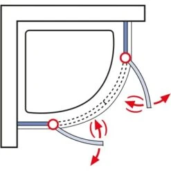 Schulte Runddusche Mit Drehtüren MasterClass BxTxH 80 X 80 X 200 Cm -Grohe Verkäufe 2025 4060991028076 2053 03
