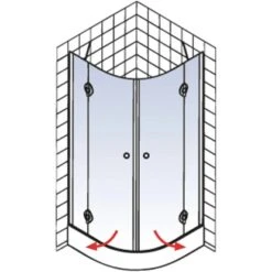 Schulte Runddusche Mit Drehtüren MasterClass BxTxH 80 X 80 X 200 Cm -Grohe Verkäufe 2025 4060991028076 2053 04
