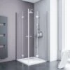 Schulte ExpressPlus Drehfalttür Eckeinstieg AlexaStyle2.0 Alu Natur Klar 80cm -Grohe Verkäufe 2025 4060991037764 2053 1