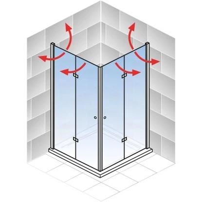 Schulte ExpressPlus Drehfalttür Eckeinstieg AlexaStyle2.0 Alu Natur Klar 80cm 8 Schulte ExpressPlus Drehfalttür Eckeinstieg AlexaStyle2.0 Alu Natur Klar 80cm – Bild 6