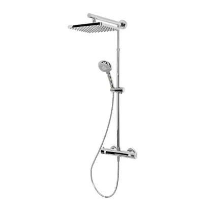 Schulte ExpressPlus Duschsystem Rain Mit Thermostat Verchromt Duschkopf Eckig 3 Schulte ExpressPlus Duschsystem Rain Mit Thermostat Verchromt Duschkopf Eckig