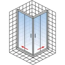 Schulte Eckeinstieg II Ohne Unteres Profil Kristall Trend Alu-Natur 200 X 90 Cm -Grohe Verkäufe 2025 4060991047473 2053 AI 03