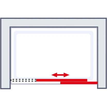 Schulte 2-tlg. Schiebetür Kristall/Trend Festelement Li. Chromoptik 140x200 Cm 5 Schulte 2-tlg. Schiebetür Kristall/Trend Festelement Li. Chromoptik 140x200 Cm – Bild 3