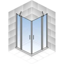 Schulte Eckeinstieg 4-tlg. Alexa Style 2.0 Alu-Natur Depoli Light 90x90x192 Cm -Grohe Verkäufe 2025 4060991051203 2053 5