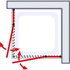 Schulte Eckeinstieg 4-tlg. Alexa Style 2.0 Alu-Natur Depoli Light 90x90x192 Cm -Grohe Verkäufe 2025 4060991051203 2053 6