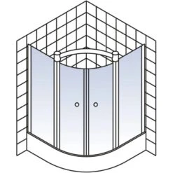 Schulte ExpressPlus Runddusche Garant Mit Duschwanne Alu Natur 200x90x90cm -Grohe Verkäufe 2025 4060991055966 2053 5