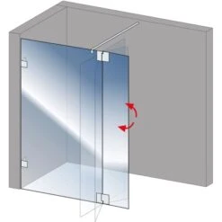 Schulte Alexa Style 2.0 Duschwand Walk In Loft 2-tlg BlackStyle 120 X 30 X 200cm -Grohe Verkäufe 2025 4060991056741 2053 7