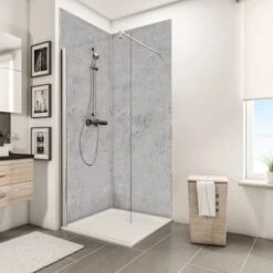 Schulte ExpressPlus DecoDesign Duschrückwand Dekor Stein Grau Hell 210x100cm -Grohe Verkäufe 2025 4060991067808 Bild03