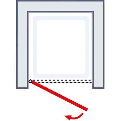 Schulte Drehtür Toura Nische Pendelbar Schwarz 200 X 90 Cm Klar Hell Anschlag L 7 Schulte Drehtür Toura Nische Pendelbar Schwarz 200 X 90 Cm Klar Hell Anschlag L – Bild 5