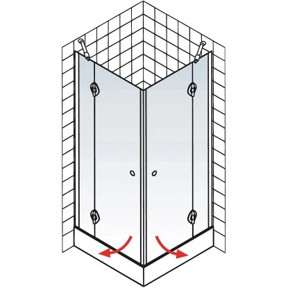 Schulte Eckeinstieg 4-tlg. Toura Pendelbar Schwarz 200 X 100 X 100 Cm Klar Hell 8 Schulte Eckeinstieg 4-tlg. Toura Pendelbar Schwarz 200 X 100 X 100 Cm Klar Hell – Bild 6