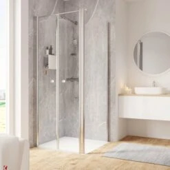 Schulte ExpressPlus Pendeltür Und Seitenwand Garant 2.0 Chromoptik 200 X 90 Cm