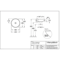 Villeroy & Boch Friends Halbeinbau-Waschbecken 43cm StarWhite M. ÜL CPlus -Grohe Verkäufe 2025 4123 vbtz 411400 411401 5