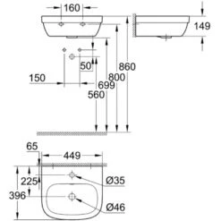 Grohe Handwaschbecken Euro Keramik PureGuard Alpinweiß 45 Cm -Grohe Verkäufe 2025 428750 1709 428750 ma
