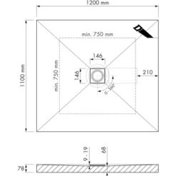 ESS Easy Drain Duschboard Aqua Brillant 120 X 110 Cm Komplettset -Grohe Verkäufe 2025 4855755 1709 tz
