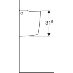 Geberit Renova Halbsäule Für Handwaschbecken Weiß KeraTect -Grohe Verkäufe 2025 515961 4123 das 762256 5