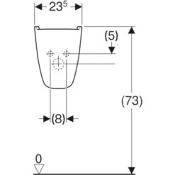 Geberit Renova Halbsäule Für Handwaschbecken Weiß KeraTect -Grohe Verkäufe 2025 515961 4123 das 762359 5