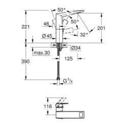Grohe Einhand-Waschtischbatterie Allure Brilliant L-Size -Grohe Verkäufe 2025 518209 4520 2045480