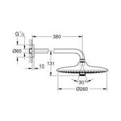 Grohe Kopfbrauseset Euphoria 260 Chrom 3 Strahlarten 7 Grohe Kopfbrauseset Euphoria 260 Chrom 3 Strahlarten -Grohe Verkäufe 2025 518552 4520 2101476
