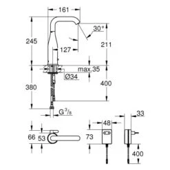 Grohe Infrarot-Elektronik Für Waschtisch Essence Emit Mischung Chrom -Grohe Verkäufe 2025 520143 4520 2101765
