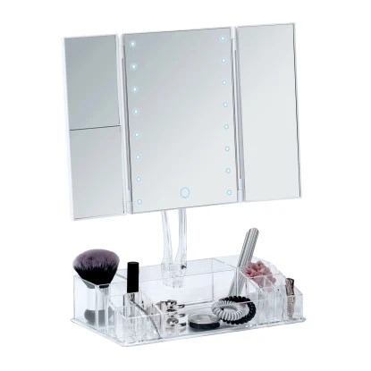 Wenko LED-Standspiegel Mit Organizer Fanano Kunststoff 34.5 X 39 X 16.5 Cm Weiß 3 Wenko LED-Standspiegel Mit Organizer Fanano Kunststoff 34.5 X 39 X 16.5 Cm Weiß