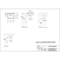 Villeroy & Boch Handwaschbecken Compact O.Novo 50 Cm Weiß Mit Hahnloch Mit ÜL -Grohe Verkäufe 2025 6045 536046 536047 53604 5
