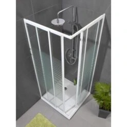 Schulte Eckdusche Sunny Mit Querstreifen 90 X 90 Cm 2-teilig Variabel Alu Natur -Grohe Verkäufe 2025 6778583 AB02