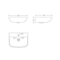 Verosan Waschtisch Rivo 60 Cm Weiß Matt -Grohe Verkäufe 2025 7411010 VM 01