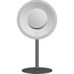 Baliv LED Kosmetik Standspiegel Schwarz