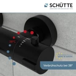 Schütte Thermostat Badewannenarmatur London Schwarz Matt 24 Schütte Thermostat Badewannenarmatur London Schwarz Matt -Grohe Verkäufe 2025 7660962 2759 11