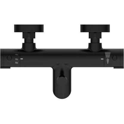 Schütte Thermostat Badewannenarmatur London Schwarz Matt 5 Schütte Thermostat Badewannenarmatur London Schwarz Matt – Bild 3